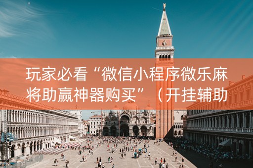 玩家必看“微信小程序微乐麻将助赢神器购买”（开挂辅助器脚本)