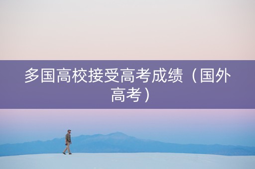 多国高校接受高考成绩（国外 高考）
