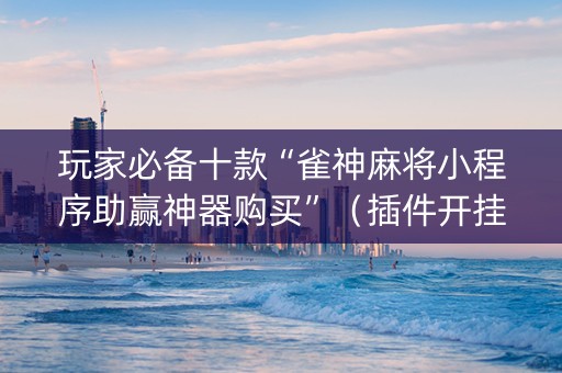 玩家必备十款“雀神麻将小程序助赢神器购买”（插件开挂免费AI)