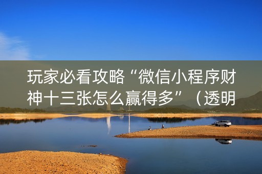 玩家必看攻略“微信小程序财神十三张怎么赢得多”（透明器教程)
