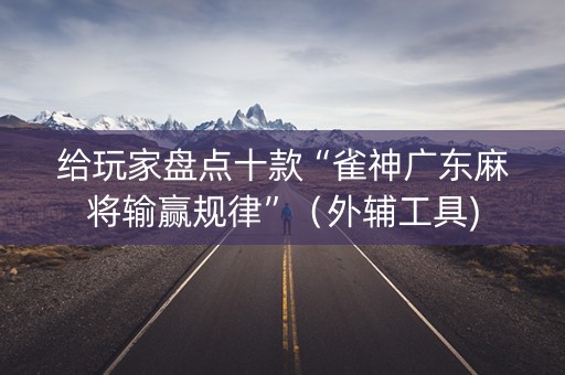 给玩家盘点十款“雀神广东麻将输赢规律”（外辅工具)