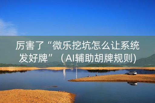 厉害了“微乐挖坑怎么让系统发好牌”（AI辅助胡牌规则)