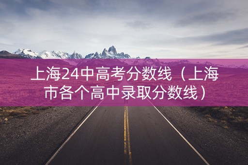 上海24中高考分数线（上海市各个高中录取分数线）