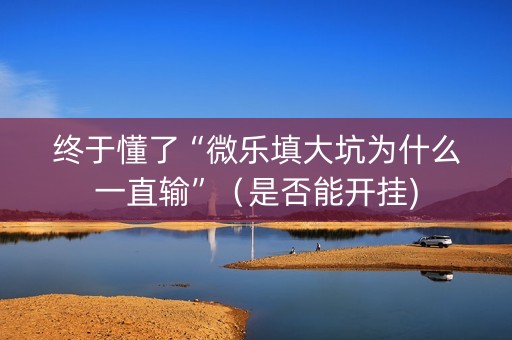 终于懂了“微乐填大坑为什么一直输”（是否能开挂)
