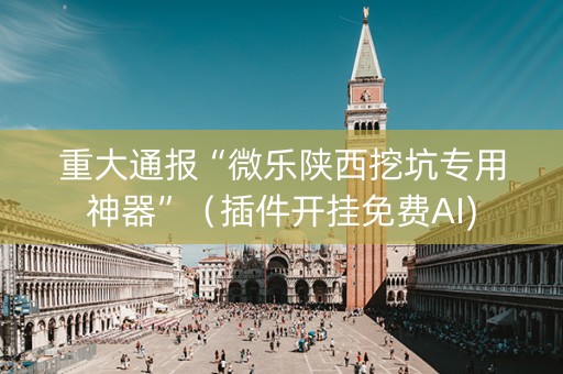 重大通报“微乐陕西挖坑专用神器”（插件开挂免费AI)