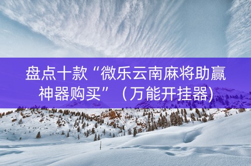 盘点十款“微乐云南麻将助赢神器购买”（万能开挂器)