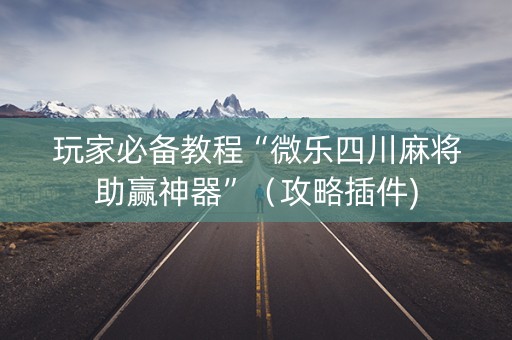 玩家必备教程“微乐四川麻将助赢神器”（攻略插件)