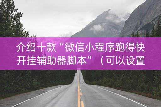 介绍十款“微信小程序跑得快开挂辅助器脚本”（可以设置输赢吗)