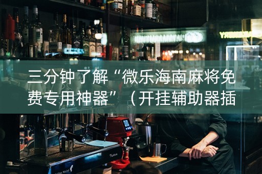 三分钟了解“微乐海南麻将免费专用神器”（开挂辅助器插件)
