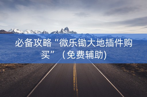 必备攻略“微乐锄大地插件购买”（免费辅助)