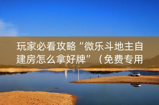 玩家必看攻略“微乐斗地主自建房怎么拿好牌”（免费专用神器)