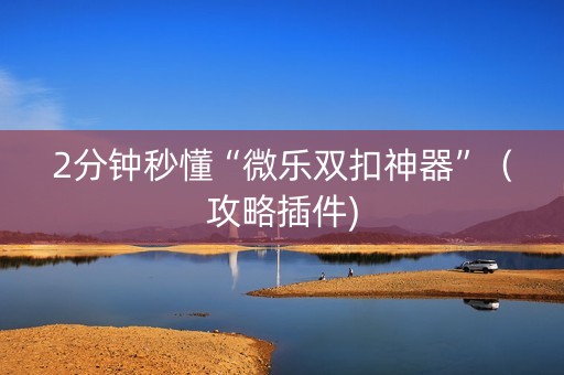 2分钟秒懂“微乐双扣神器”（攻略插件)