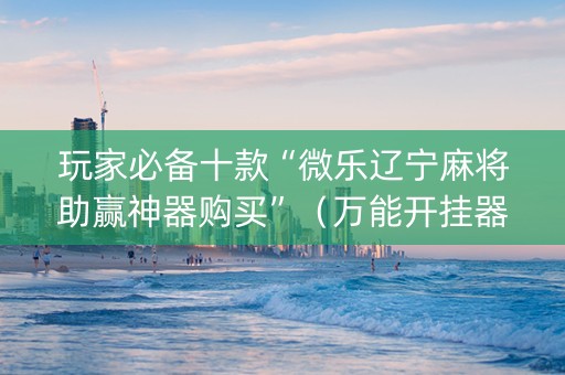 玩家必备十款“微乐辽宁麻将助赢神器购买”（万能开挂器)