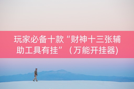 玩家必备十款“财神十三张辅助工具有挂”（万能开挂器)
