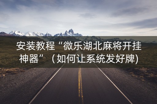 安装教程“微乐湖北麻将开挂神器”（如何让系统发好牌)