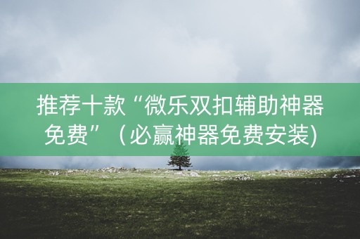 推荐十款“微乐双扣辅助神器免费”（必赢神器免费安装)