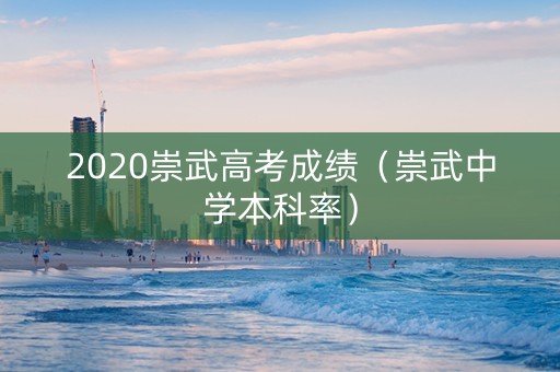2020崇武高考成绩（崇武中学本科率）