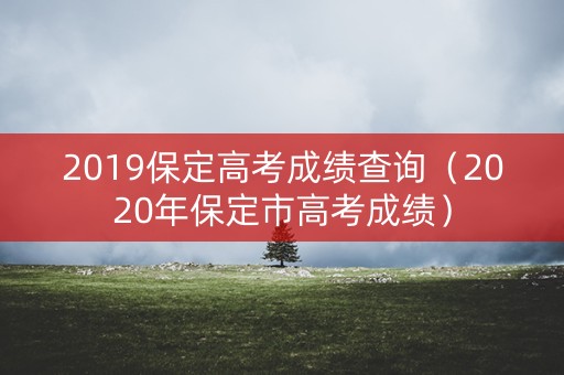2019保定高考成绩查询（2020年保定市高考成绩）