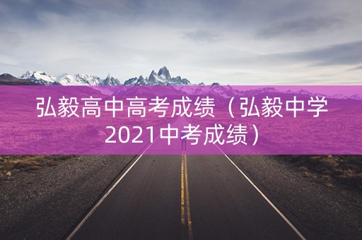 弘毅高中高考成绩（弘毅中学2021中考成绩）
