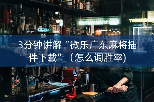3分钟讲解“微乐广东麻将插件下载”（怎么调胜率)