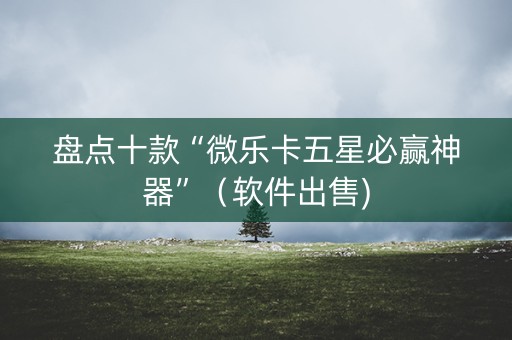 盘点十款“微乐卡五星必赢神器”（软件出售)