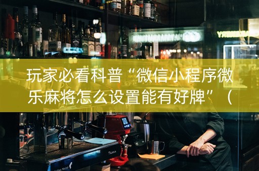玩家必看科普“微信小程序微乐麻将怎么设置能有好牌”（辅牌器插件购买)