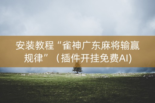 安装教程“雀神广东麻将输赢规律”（插件开挂免费AI)