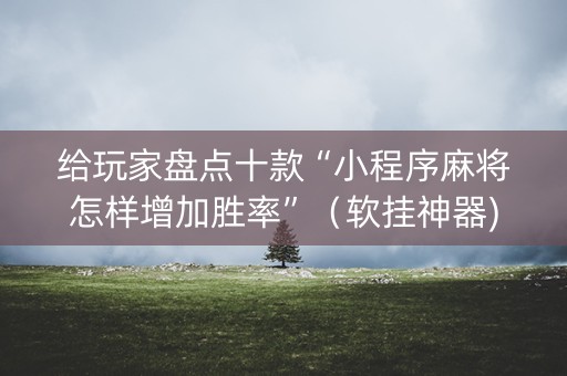 给玩家盘点十款“小程序麻将怎样增加胜率”（软挂神器)