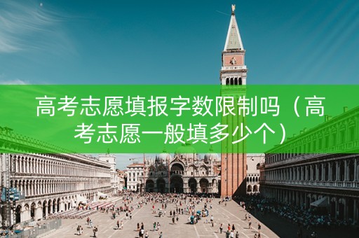 高考志愿填报字数限制吗（高考志愿一般填多少个）
