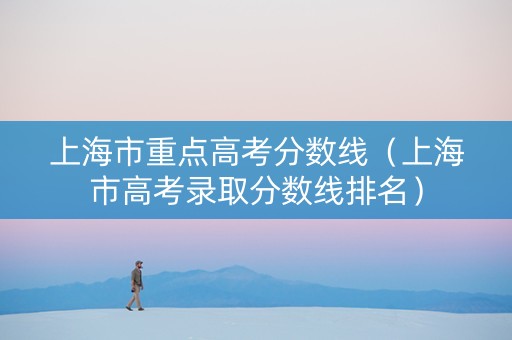 上海市重点高考分数线（上海市高考录取分数线排名）