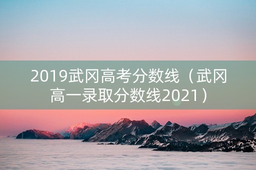 2019武冈高考分数线（武冈高一录取分数线2021）