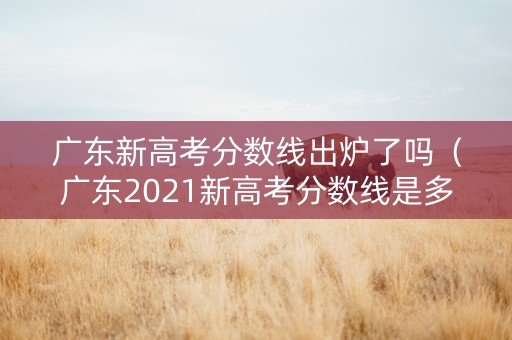 广东新高考分数线出炉了吗（广东2021新高考分数线是多少）