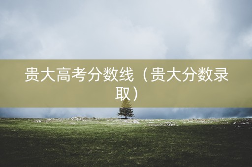 贵大高考分数线（贵大分数录取）