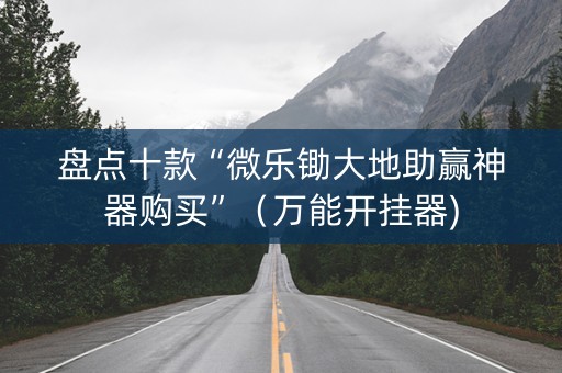 盘点十款“微乐锄大地助赢神器购买”（万能开挂器)