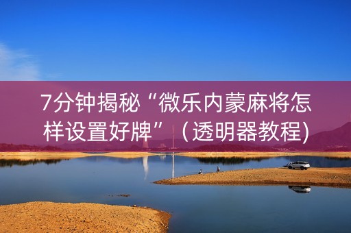 7分钟揭秘“微乐内蒙麻将怎样设置好牌”（透明器教程)