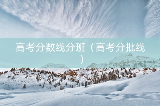 高考分数线分班（高考分批线）