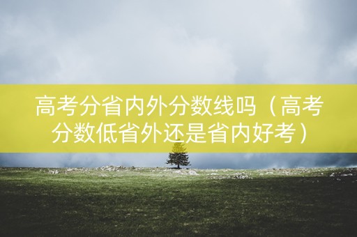 高考分省内外分数线吗（高考分数低省外还是省内好考）