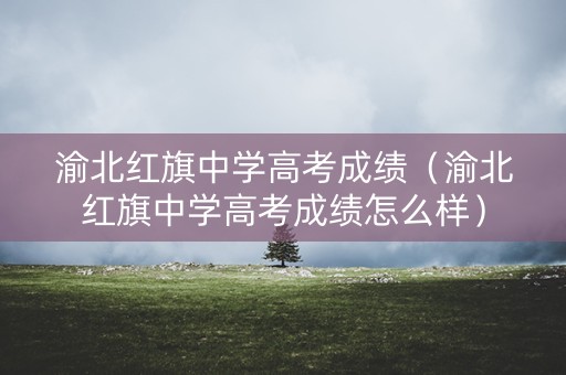 渝北红旗中学高考成绩（渝北红旗中学高考成绩怎么样）