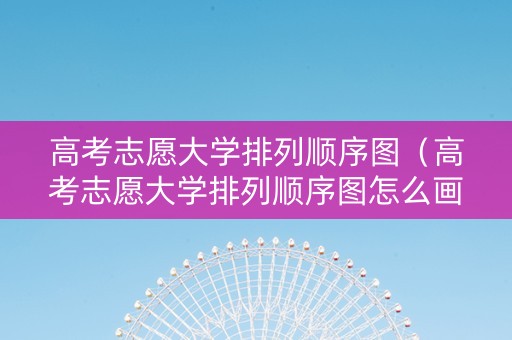 高考志愿大学排列顺序图（高考志愿大学排列顺序图怎么画）