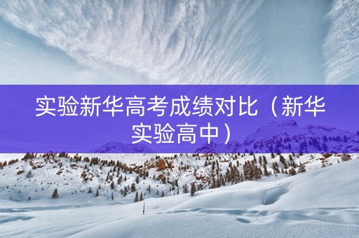 实验新华高考成绩对比（新华实验高中）