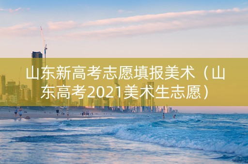 山东新高考志愿填报美术（山东高考2021美术生志愿）