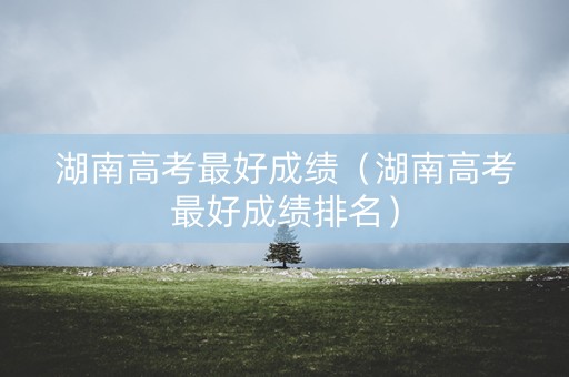 湖南高考最好成绩（湖南高考最好成绩排名）