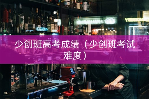 少创班高考成绩（少创班考试难度）