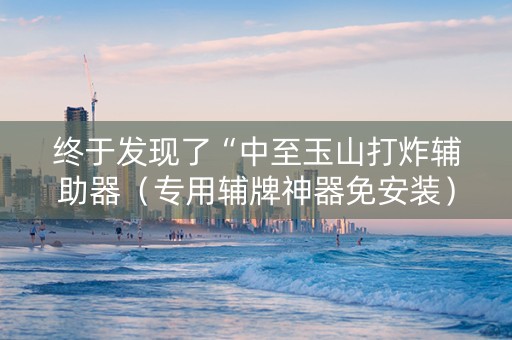 终于发现了“中至玉山打炸辅助器（专用辅牌神器免安装）