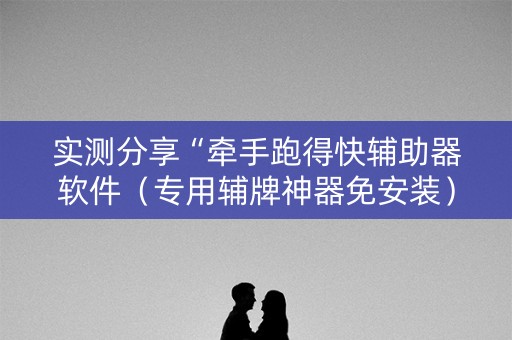 实测分享“牵手跑得快辅助器软件（专用辅牌神器免安装）