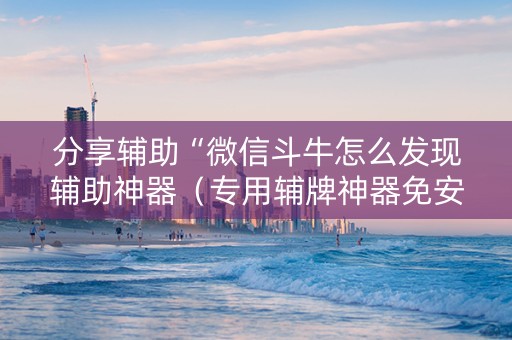 分享辅助“微信斗牛怎么发现辅助神器（专用辅牌神器免安装）