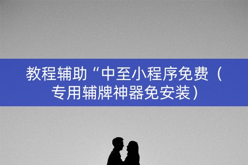 教程辅助“中至小程序免费（专用辅牌神器免安装）