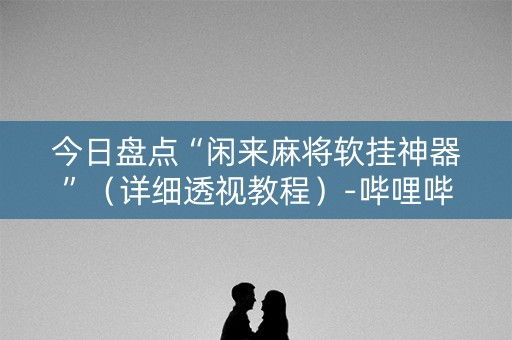 今日盘点“闲来麻将软挂神器”（详细透视教程）-哔哩哔哩