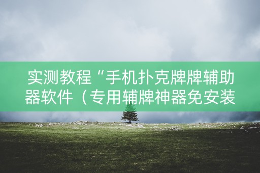 实测教程“手机扑克牌牌辅助器软件（专用辅牌神器免安装）