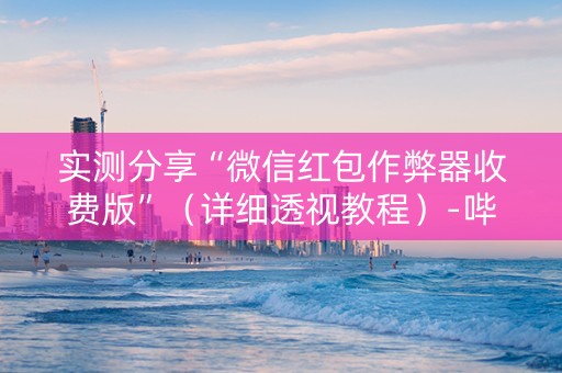 实测分享“微信红包作弊器收费版”（详细透视教程）-哔哩哔哩